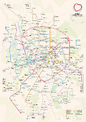 Географическая промо-схема Московского метро