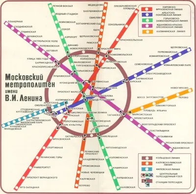 Схема метро на карте Москвы