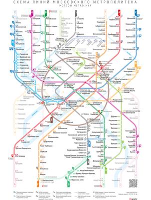 Карта метро Москвы 2018