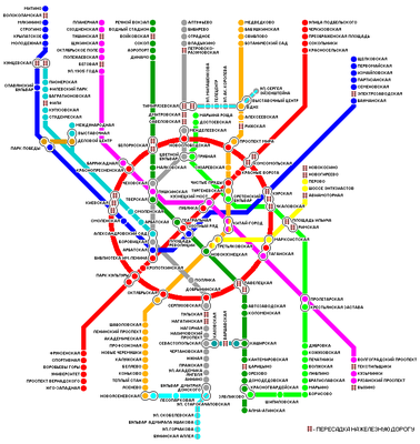 Схема Московского метро 2030