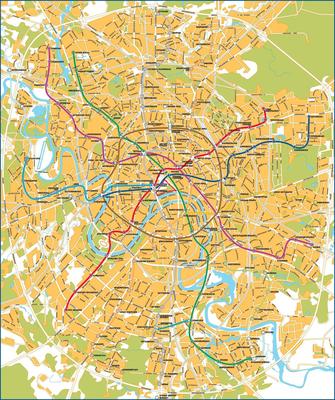 Карта Москвы с улицами и домами на русском языке