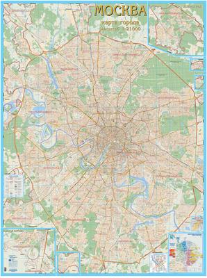 Карта-схема Москва в границах МКАД - Города и туристские местности -  Бесплатные векторные карты | Каталог векторных карт