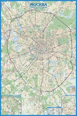 Настенная автомобильная карта Москвы