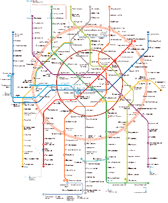 Географическая промо-схема Московского метро