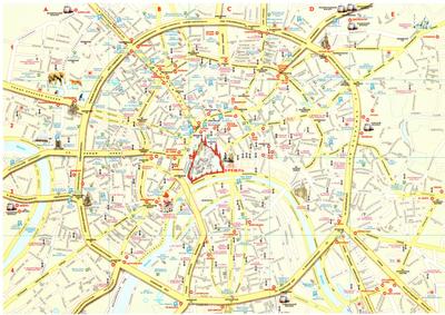 Карта центра Москвы с номерами домов и достопримечательностями - 2023