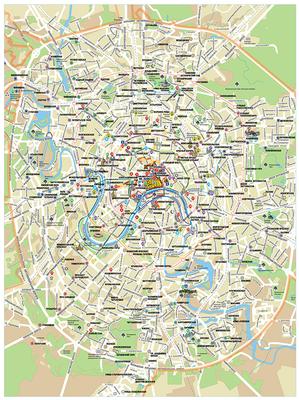 Москва. Большая туристическая карта-схема - Города и туристские местности -  Бесплатные векторные карты | Каталог векторных карт