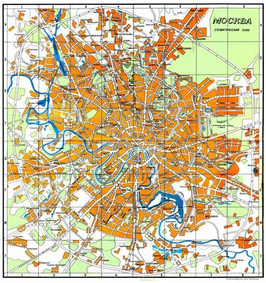 Схема метро на карте Москвы