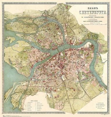Карта Санкт-Петербурга до его основания