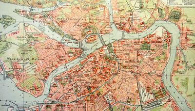 План карта Санкт-Петербурга конца 19 века