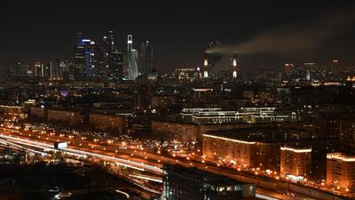 Изображение Москва сити в ночи Черно-белые Город и городские пейзажи Разное  Для подростков