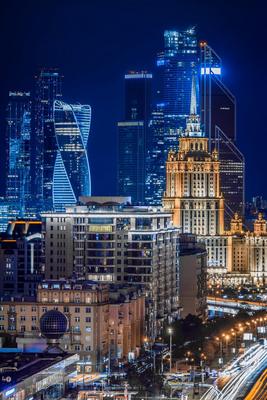 Москва Сити ночью | Moscow City at night - YouTube