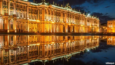 Фон рабочего стола где видно Санкт-Петербург, ночной город, здания,  архитектура, обои, St. Petersburg, night city, buildings, architecture,  wallpaper