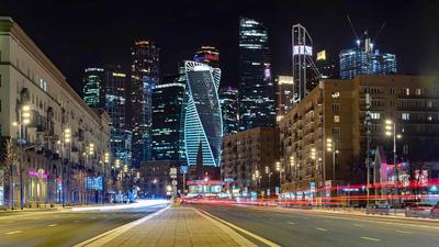 Москва Сити, ночной вид | Пикабу