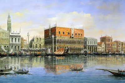 Картина маслом \"Старая Венеция\" — В интерьер