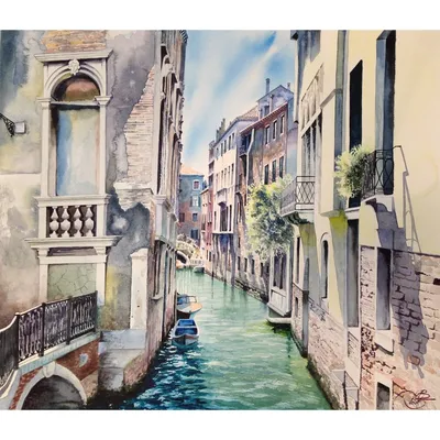Картина Венеция художник продажа картин Городской пейзаж Реализм. Куплю  картину на заказ Масло холст
