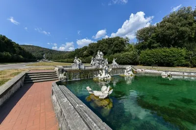 The gardens of the Royal Palace of Caserta, Italy Stock Photo - Alamy
