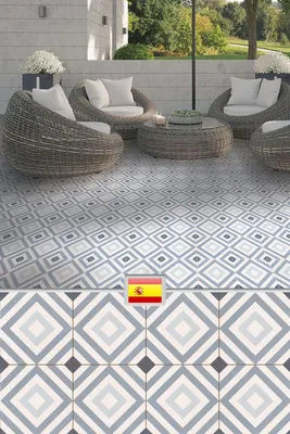 Керамическая напольная плитка, скандинавский стиль, узоры квадраты, Испания