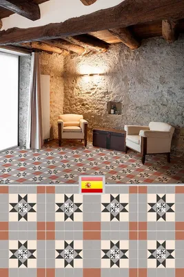 Керамическая плитка для пола, пэчворк квадрат, Испания