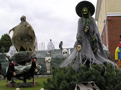 Хэллоуин в США стоковое фото. изображение насчитывающей сад - 159640472