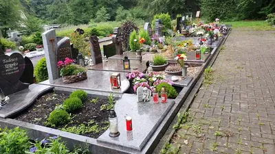 Кладбище в Германии стоковое изображение. изображение насчитывающей трава -  147769701