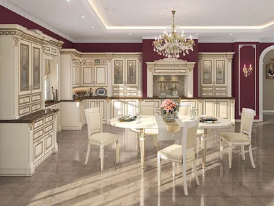 Белая классическая итальянская кухня №60 — Кухни и мебель на заказ в  Калининграде от производителя