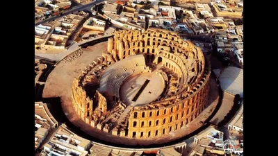 Римский Колизей в Тунисе стоковое изображение. изображение насчитывающей  драка - 35450463