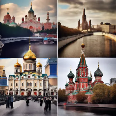 Москва, Россия (коллаж) ) – Стоковое редакционное фото © deb-37 #61811695