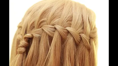 Плетение косички водопад. Waterfall Braid