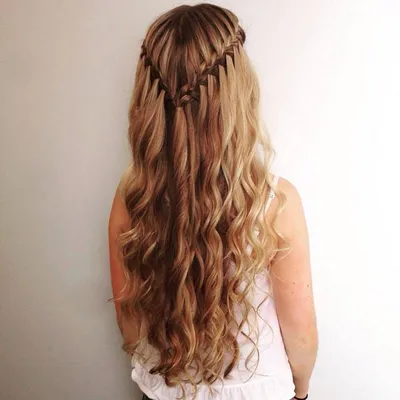 Плетение водопад из двух прядей. Waterfall Braiding with Two Strands