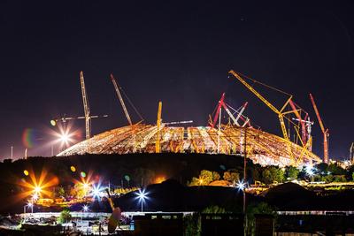 The construction of the stadium «Cosmos Arena» Samara 6.06.2015 - YouTube