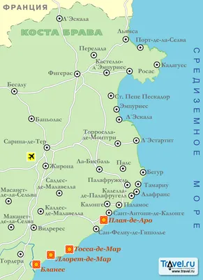 Коста Брава (Costa Brava) Испании на карте: курорты, города, побережье, где  находится, море, где лучше отдыхать, описание — Barcelona Realty Group