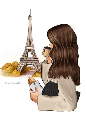 Девушка в Париже | Paris girl art, Girl in paris, Girls cartoon art