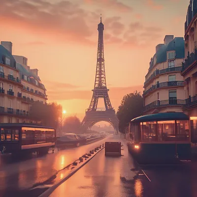 Париж,рассвет, эстетично, красиво, …» — создано в Шедевруме