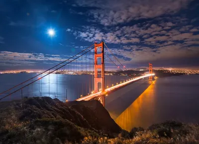 Обои San Francisco Города Сан-Франциско (США), обои для рабочего стола,  фотографии san, francisco, города, сан, франциско, сша, ночной, город,  здания Обои для рабочего стола, скачать обои картинки заставки на рабочий  стол.