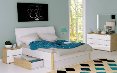 Кровать Флоренция (белая эмаль) - купить Белая мебель - деревянная мебель  из массива