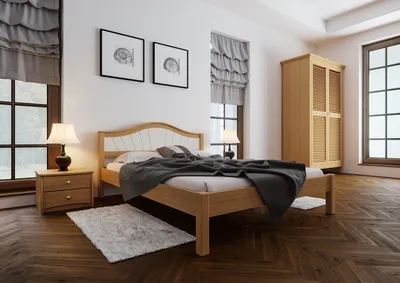 Кровать Италия из массива дерева купить от производителя Муром-Мебель