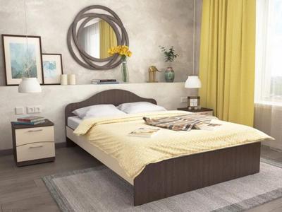 Кровать двуспальная 1,6 м ЛДСП КР-2 купить по низкой цене в Новосибирске -  «Мебель НСК»