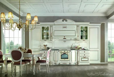 Гарнитур для кухни белый из натурального дерева, Angelo Cappellini - Мебель  МР
