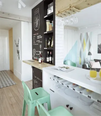 Кухня в стиле кафе - 90 фото и 10 дизайн-идей | Decoração apartamento  pequeno, Espaços pequenos, Apartamentos pequenos