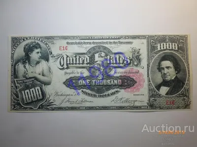 США жетон унция меди. Банкнота США 1000 долларов 1934 года.