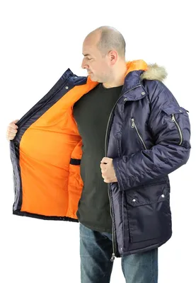 Зимняя мужская куртка с мехом енота - купить в Москве