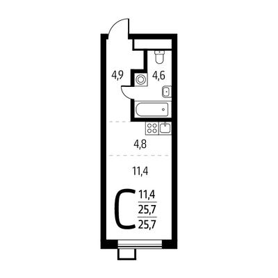 2-комн. квартира на ул. Торосян, 66 кв.м., 2 ванные, 2/5 этаж, каменное  здание - Продажа квартир - List.am