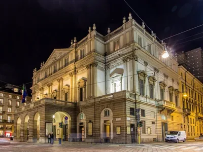 Оперный театр «ла скала» в интерьере Милана. Редакционное Изображение -  изображение насчитывающей европа, ломбардия: 184395145