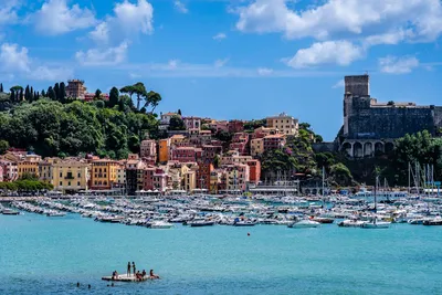 Lerici and Castle over the Gulf of La Spezia with Palmaria Island, Province  of La Spezia, Liguria, Italy, Europe Stock Photo - Alamy