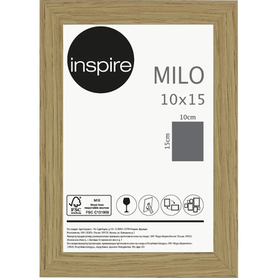 Рамка Inspire «Milo», 10х15 см, цвет натуральный дуб по цене 80 ₽/шт.  купить в Новосибирске в интернет-магазине Леруа Мерлен