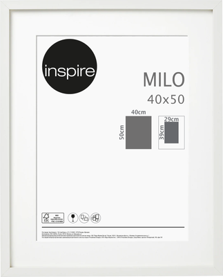 Рамка Inspire Milo 40x50 см цвет белый по цене 320 ₽/шт. купить в  Новосибирске в интернет-магазине Леруа Мерлен