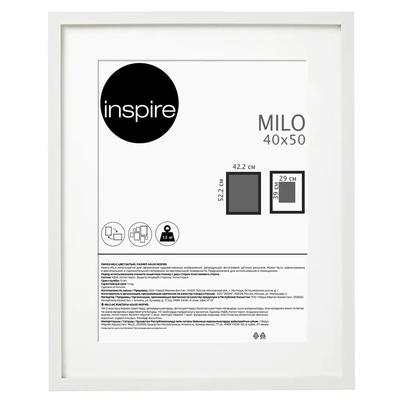 Рамка Inspire Milo 40x50 см цвет белый по цене 562 ₽/шт. купить в  Новосибирске в интернет-магазине Леруа Мерлен