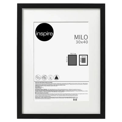 Рамка Inspire Milo 30x40 см цвет черный по цене 370 ₽/шт. купить в  Новосибирске в интернет-магазине Леруа Мерлен