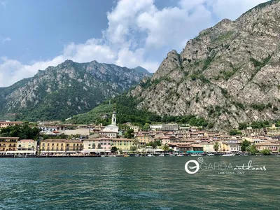 Beautiful Limone village, panoramic view, Lago di Garda, Italy print by  Editors Choice | Posterlounge