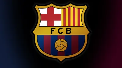 Наклейка Логотип FC Barcelona 15x15 Черный